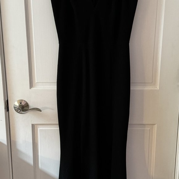 Dress The Population Black Iris Sleeveless Crepe Slit Gown - Medium - Picture 6 of 6